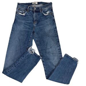 AGOLDE Toni Medium Wash Distressed Jeans Organic Cotton Women Size 25x27